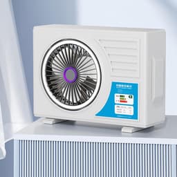 Draagbare Ventilator - Stille Tafelventilator - Persoonlijke Koeling - Oplaadbaar Ontwerp - 24.3cm Breed - Wit — thumbnail 3