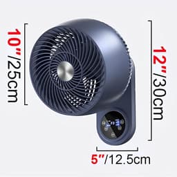 Wandventilator - Muurventilator - Ruimte Koelen - Afstandsbediening - 3 Snelheden - Wit — thumbnail 5
