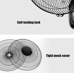 Wandventilator - Oscillerende Ventilator - Ruimte Koelen - Afstandsbediening - 1.4m Snoer - Wit — thumbnail 5