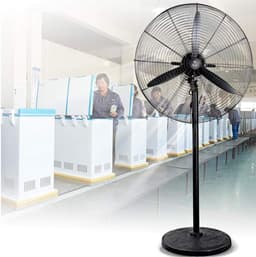 Staande Ventilator - Industriële Ventilator Vloerventilator - Luchtcirculatie Verbeteren - Aluminium Bladen - 31 Inch - Grijs — thumbnail 4