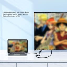 USB naar HD Adapter - Video Converter - Extra Scherm Aansluiten - Dubbele Interface - Compact Design - Zilver — thumbnail 2