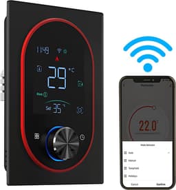 Slimme Thermostaat - Wandthermostaat - Verwarming Regelen - Wifi App Bediening - 5A/16A - Zwart — thumbnail 3
