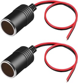 Thijox - 2 stuks 12V-24V Sigarettenaansteker Stopcontact met 35 cm Kabel voor Auto, Vrachtwagen, Camper en GPS Dashcam Lader — thumbnail 1