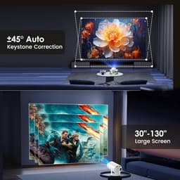 SnelShoppen - Mini Projector 4K 1080P Draagbare Beamer voor Feest, Camping, Tuin, Kinderen - Compact, Lichtgewicht, Hoogwaardige Beeldkwaliteit — thumbnail 5