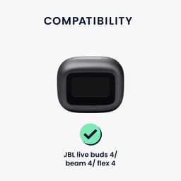 kwmobile cover voor oordopjes case - geschikt voor JBL Live Buds 4 / Beam 4 / Flex 4 - Trendy beschermhoes draadloze oordopjes in oranje — thumbnail 3