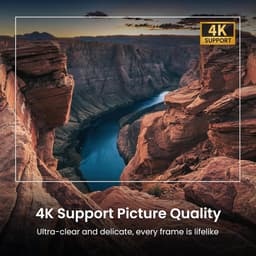 SnelShoppen - 4K Mini Projector, 1000 ANSI 1080P Full HD Smart Beamer met Dolby Audio, WiFi6, Bluetooth 5.2, Voice Control, Home Cinema met Netflix, P — thumbnail 2