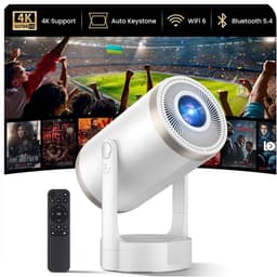 SnelShoppen - Mini Beamer 4K 1080p Projector - Draagbare LCD Projector met 260 ANSI Lumen Helderheid - Ideaal voor Feesten, Camping en Thuisbioscoop — thumbnail 1