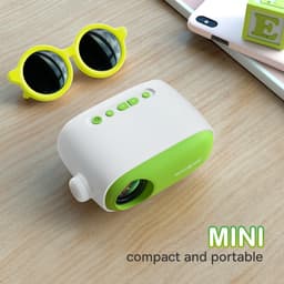 SnelShoppen - Mini-Projector voor Films Kijken - 137 Inch Beeld, 480P, Ultradraagbaar, Ondersteunt TV Stick, PC, DVD, USB - Perfect voor Feesten en Ca — thumbnail 2