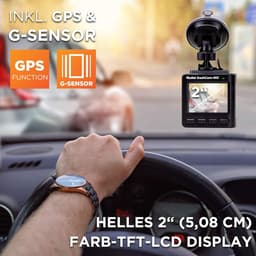 Thijox - Dashcam 402 met GPS en G-sensor, Full HD 1080p Autocamera voor Voorbewaking en Parkeerbewaking, Compact Zwart, Groothoeklens — thumbnail 5