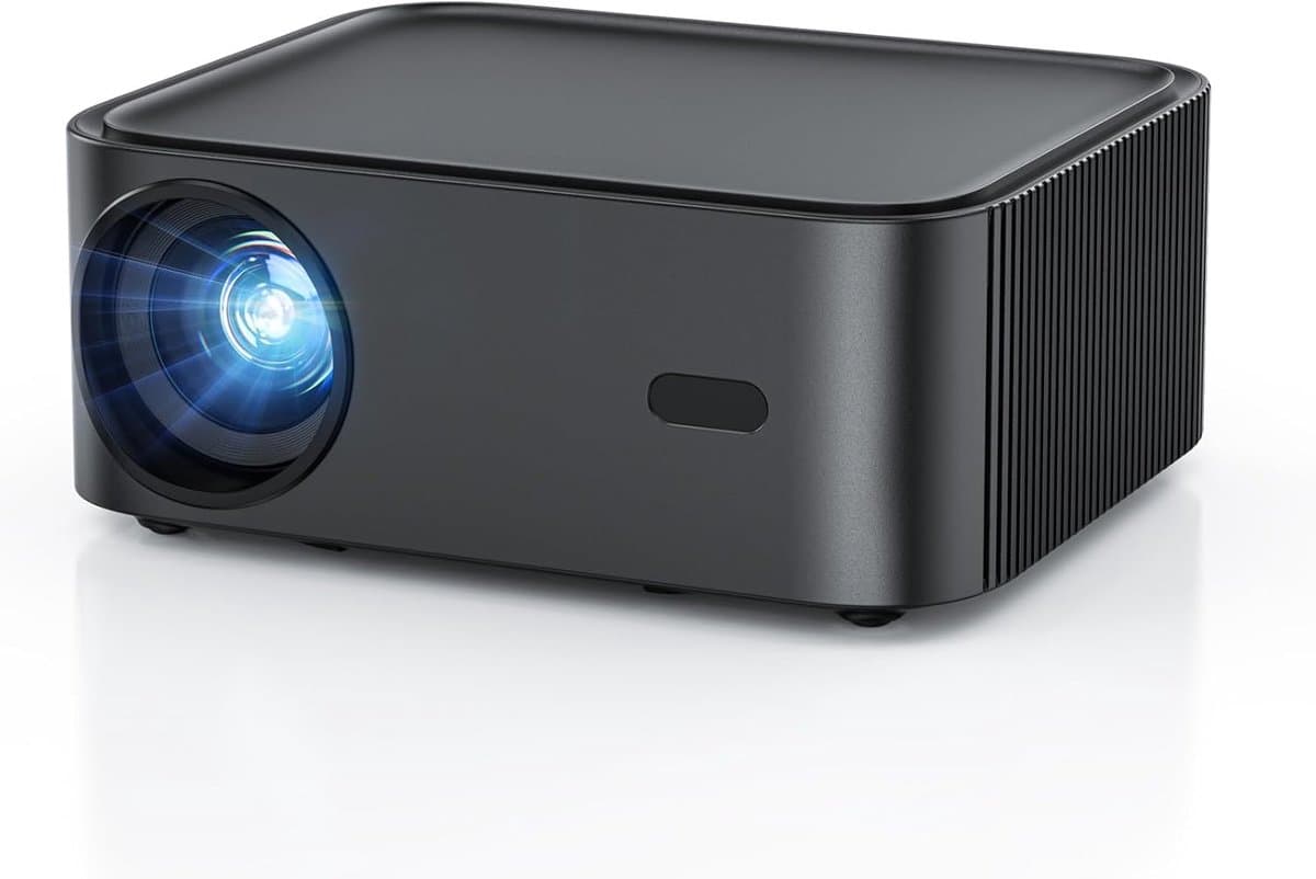 SnelShoppen - 4K Projector Mini Projector Full HD 1080P, WiFi 6 Bluetooth 5.2, Portable Smart Projector voor Thuisbioscoop en Slaapkamer, Netflix Comp — afbeelding 1