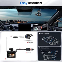 SnelShoppen - 2K Auto Dashcam 360° met 5GHz WiFi, 4 Camera's, 8 IR Nachtzicht, 3 Inch IPS Touchscreen, Loop Recording, G-Sensor, Parkeerbewaking, Acht — thumbnail 4