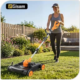 Accugrasmaaier 3-in-1 - Grasmaaier trimmer - Gazononderhoud - Borstelloze motor - 48 cm snijbreedte - Oranje — thumbnail 5