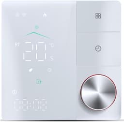 Slimme Thermostaat - Vloerverwarming Controle - Comfort Binnenklimaat - AI Leren Functie - 88x88mm - Wit — thumbnail 1