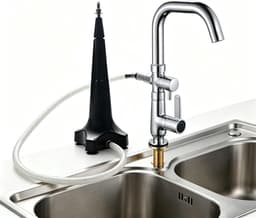 Kruikspoeler - Bekerspoeler - Snel Reinigen - Hoge druk - 120x375mm - Zwart — thumbnail 1