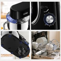 Keukenmachine - Mixer Robot - Bakken en Koken - Krachtige Motor - 7.2 Liter Kom - Zwart — thumbnail 5