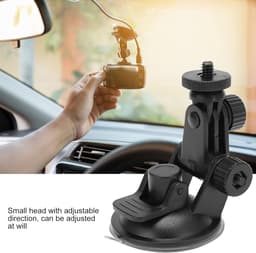 SnelShoppen - Auto Dashcam Bevestigingsbeugel, Draagbare Actiecamera Zuignap Auto Steun met Verstelbare Bal Hoofd, Voor Actiecamera, Universeel en Han — thumbnail 2
