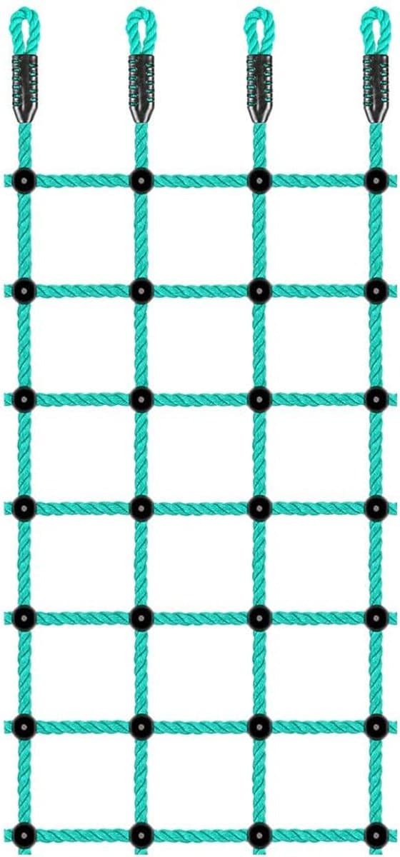 Klimpoort, klimnet, ladderspel, nylon touw, buitenspel, schommel voor kinderen, speelplaats, hut, trainingsaccessoires, 196 x 76 cm — afbeelding 1