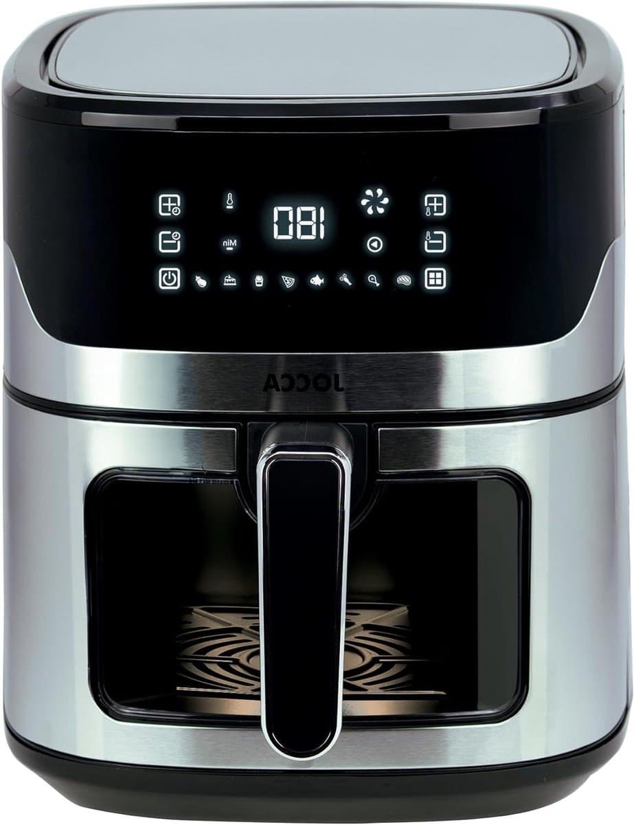 Heteluchtfriteuse - Airfryer Gezond Koken - Sneller Koken - 8 Voorgeprogrammeerde Instellingen - 65 Liter - Zilver Zwart — afbeelding 1
