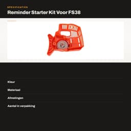Dailygoods- Starter Kit - Starter Houder - Geschikt voor FS38/FS45/FS46/FS55/FC55/HL45/KM55 - Plastic - Afmetingen 20 x 15,5 cm - Inclusief 1 x Recoil Starter - Startmotor — thumbnail 4