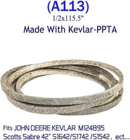 Grasmaaier Riem - V-snaar - Gazon Onderhoud - Kevlar Versterkt - 1/2 x 116 Inch - Zwart — thumbnail 5