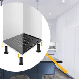 Koelkast Bodem - Keukenmodule Basis - Keuken Integratie - Geperforeerd Ventilatie - 60 cm Module - Zwart — thumbnail 3