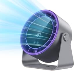 Bureaubladventilator Klein - Stille Tafelventilator - Persoonlijk Comfort - 100 Snelheidsstanden - 17.7 cm Breed - Zwart — thumbnail 1