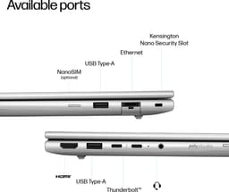 HP EliteBook 6 G1i 14 AI PC Intel Core Ultra 5 235U Laptop 35,6 cm (14") WUXGA 16 GB DDR5-SDRAM 512 GB SSD Wi-Fi 6E (802.11ax) Windows 11 Pro Zilver — thumbnail 4