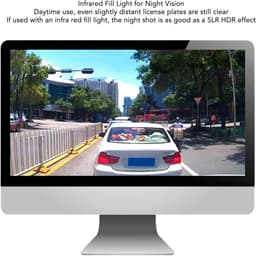 SnelShoppen - HD 1080P Dash Camera voor Auto's met Nachtzicht, 170 Graden Breedhoek, Loopopname, Parkeerbewaking en Ingebouwde Lithium Accu — thumbnail 3