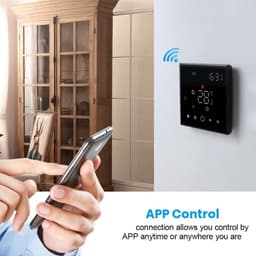 Digitale Thermostaat - Temperatuurregelaar Verwarming - Slimme Huisregeling - App Bediening - 86x86mm - Wit — thumbnail 5