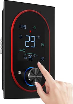 Slimme Thermostaat - Programmeerbare Thermostaat - Energie Besparen - Wifi App Bediening - 16A - Zwart — thumbnail 3
