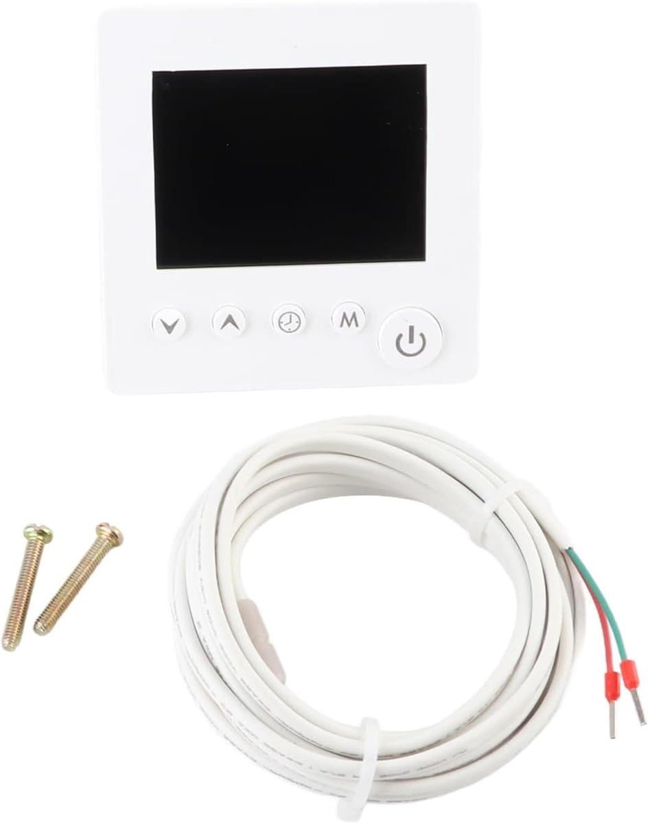 Programmeerbare Thermostaat - Digitale Temperatuurregelaar - Energie Besparen - Lage Stroomverbruik - 86 x 86 mm - Wit — afbeelding 1