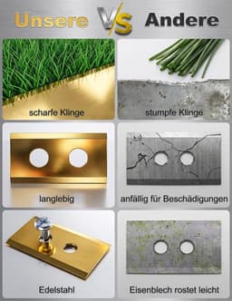 SnelShoppen - Vervangende Bladen 36 Stuks Robotic Grasmaaier Bladen, Dubbel Gat, Langdurig, Schokbestendig, Roestvrij Staal, Geschikt voor Mammotion L — thumbnail 2