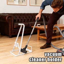 Vacuüm Opzetstuk Opslag - Stofzuigerstandaard Organizer - Reinigingsgereedschap Opbergen - Universeel Ontwerp - 90D x 45B x 200H cm - Wit — thumbnail 5
