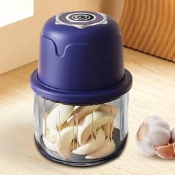 Elektrische Hakker - Keukenmachine Mini - Snel Ingrediënten Snijden - Draadloos USB Opladen - 350ml - Blauw — thumbnail 2