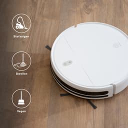 Sinji Smart Robotstofzuiger met Laadstation – Draadloos dweilrobot - Geschikt voor huisdierharen - App Besturing & Planning, Wit — thumbnail 1