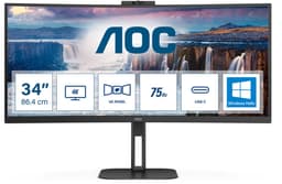 AOC V5 CU34V5CW - QHD Curved Ultrawide Monitor - USB-C - 65w - Webcam - 34 inch — thumbnail 1