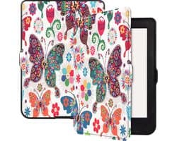 Hoes Geschikt voor Kobo Nia Hoesje Bookcase Cover Hoes - Hoesje Geschikt voor Kobo Nia Hoes Cover Case - Vlinders