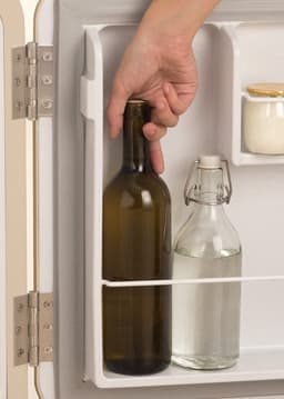 CREATE - Koelkast in retrostijl - Zand - Handvat Terracotta - FRIDGE RETRO 48L — thumbnail 6