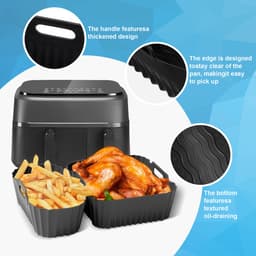 YONO Accessoires Set - geschikt voor Philips Dual Basket Airfryer - 5000 - 3000 series - 18in1 — thumbnail 8