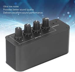 Mini Stereo Mixer met 4 Kanalen en Hoofdtelefoonuitgang - Geluidsversterker voor Microfoon en Gitaar — thumbnail 3