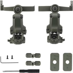 Multi-hoek Rotatie Snelle Helm Rail Adapter Ophanging Koptelefoon Beugel Oorkappen Ondersteuning Accessoires Tactische Pickup Headset Groen - Voor Outdoor Activiteiten — thumbnail 1