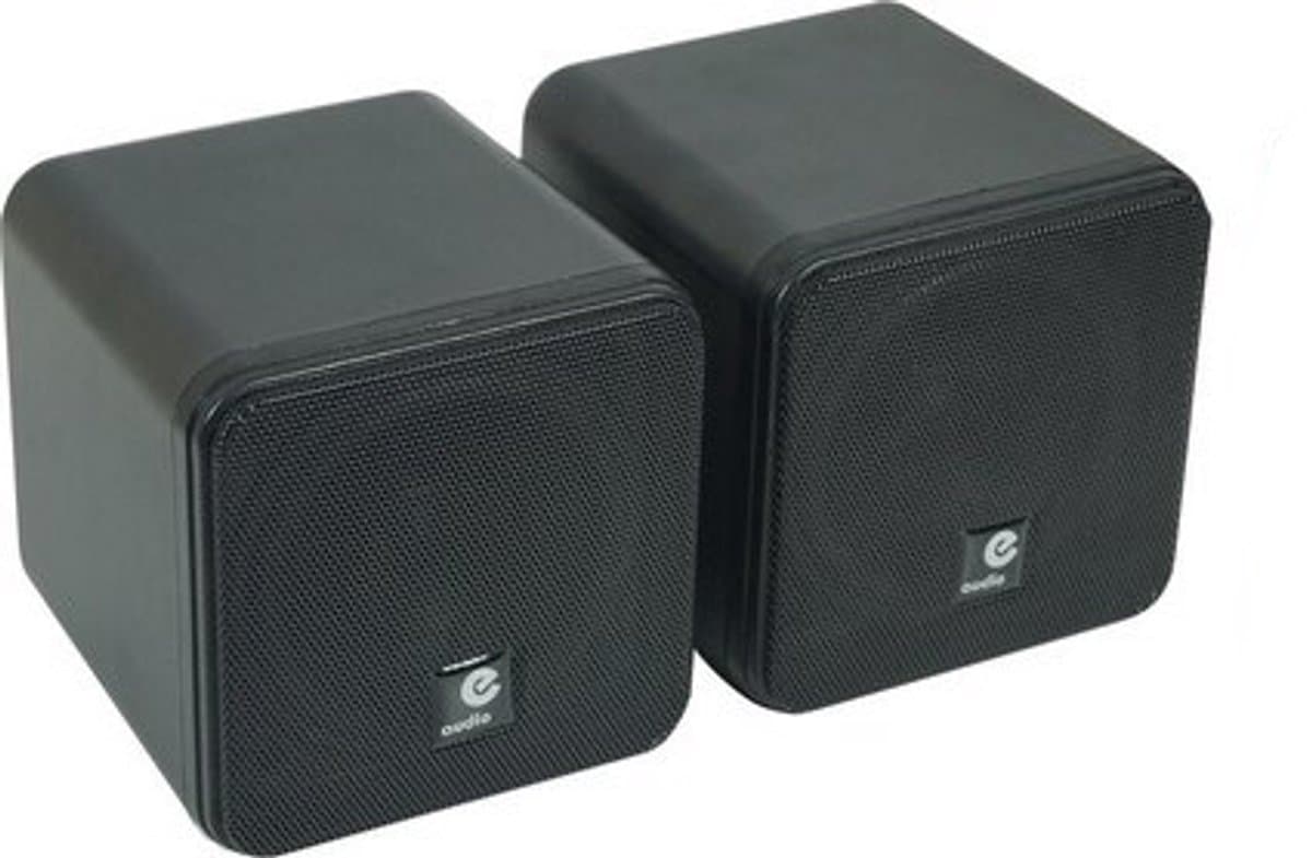 Zwarte 4 inch full range mini opbouw luidsprekerset 80 watt — afbeelding 1
