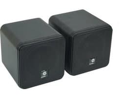 Zwarte 4 inch full range mini opbouw luidsprekerset 80 watt