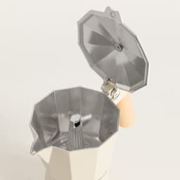 CREATE - Italiaanse koffiezetter - Gebroken wit - Zonder inductieadapter - 9 kopjes / 450ml - THERA MOKA RETRO — thumbnail 4