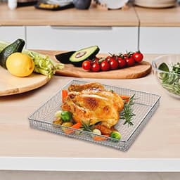 Set van 2 Compatibele Airfryer Mand voor Ovens en Broodroosters - Roestvrij Staal — thumbnail 2