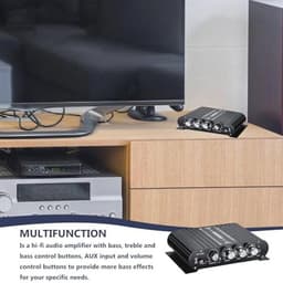 Bluetooth Mini HiFi Audio-versterker 20WX2 + 40W 2.1-kanaals met AUX & Stroomadapter — thumbnail 5