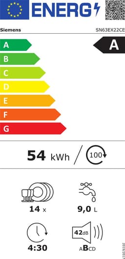 Siemens SN63EX22CE - iQ300 - inbouw vaatwasser (60 cm) — thumbnail 3