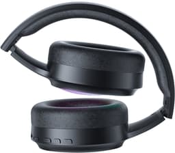 Volkano Auro LED Wireless Over-Ear Headphones – Bluetooth 5.3, 40mm Deep-Bass Drivers, 25h Battery & Foldable Design Zwart — thumbnail 3