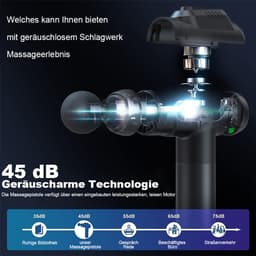 OKWISH Massageapparaten - Massage Gun - Instelbare Snelheid - Spiermassage - Massage Pistool - Zwart — thumbnail 4
