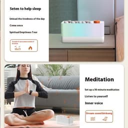 3-in-1 Draagbare Slaaphulp Machine - 8 Natuurlijke Geluiden + 12-Kleur RGB Nachtlamp + Timer - Witte Ruis Machine / Bluetooth Speaker / Decompressie Apparaat - Ideaal voor Slaapverbetering, Relaxatie & Thuis — thumbnail 4